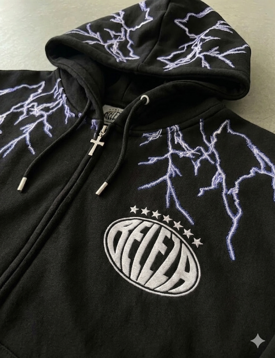 Black Beleza Lightning Hoodie