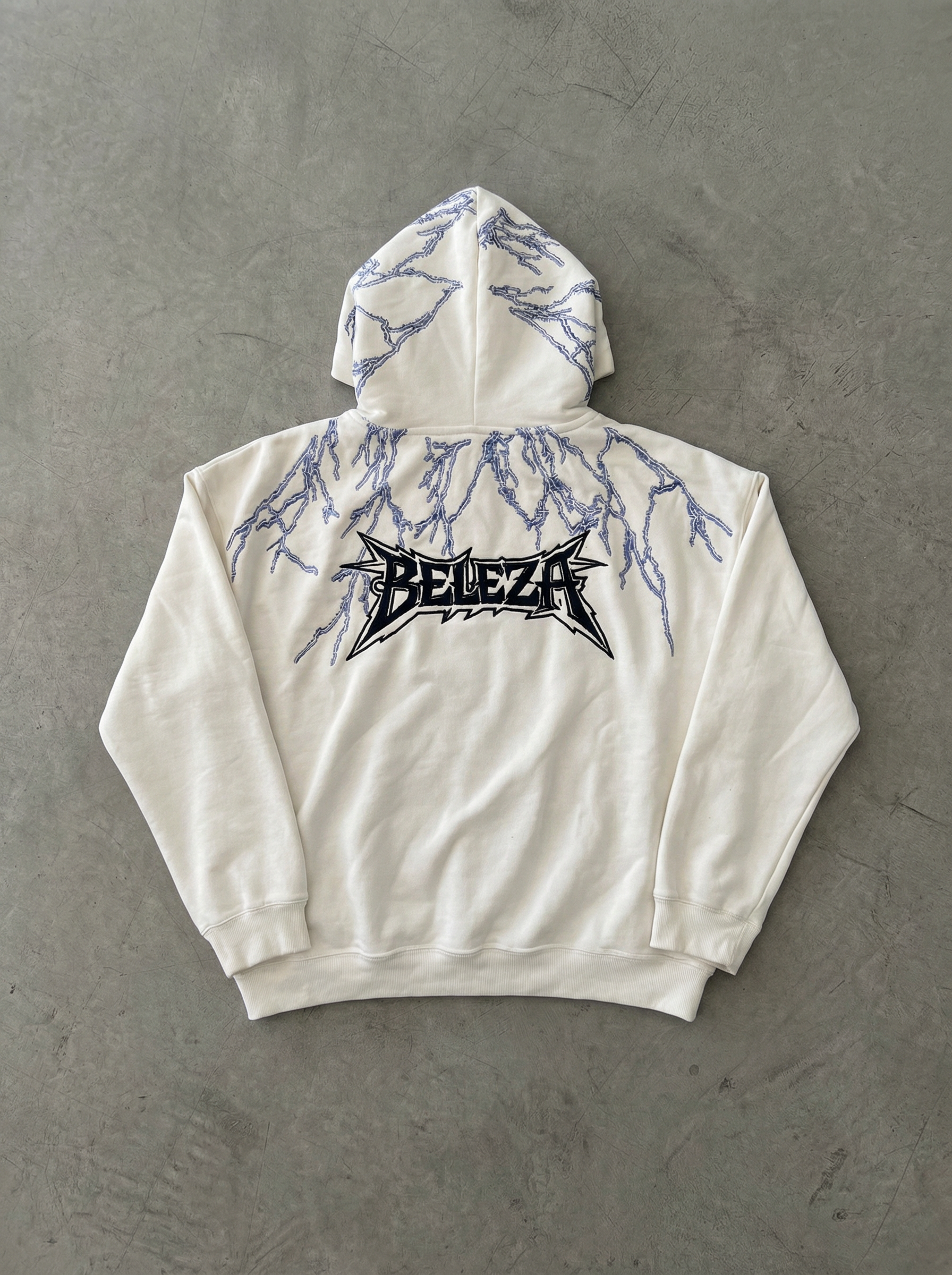 White BELEZA Lightning Hoodie